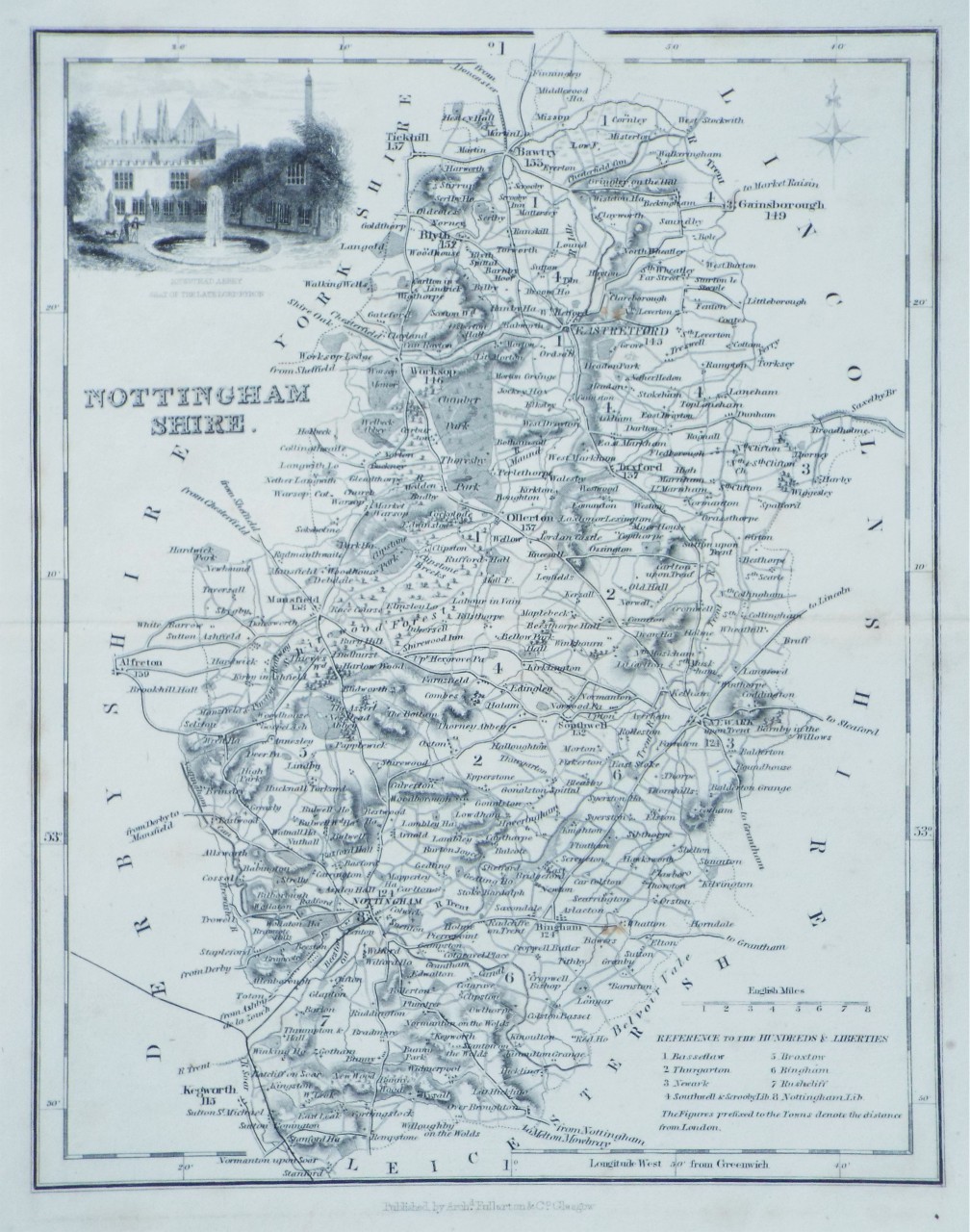 Map of Nottinghamshire