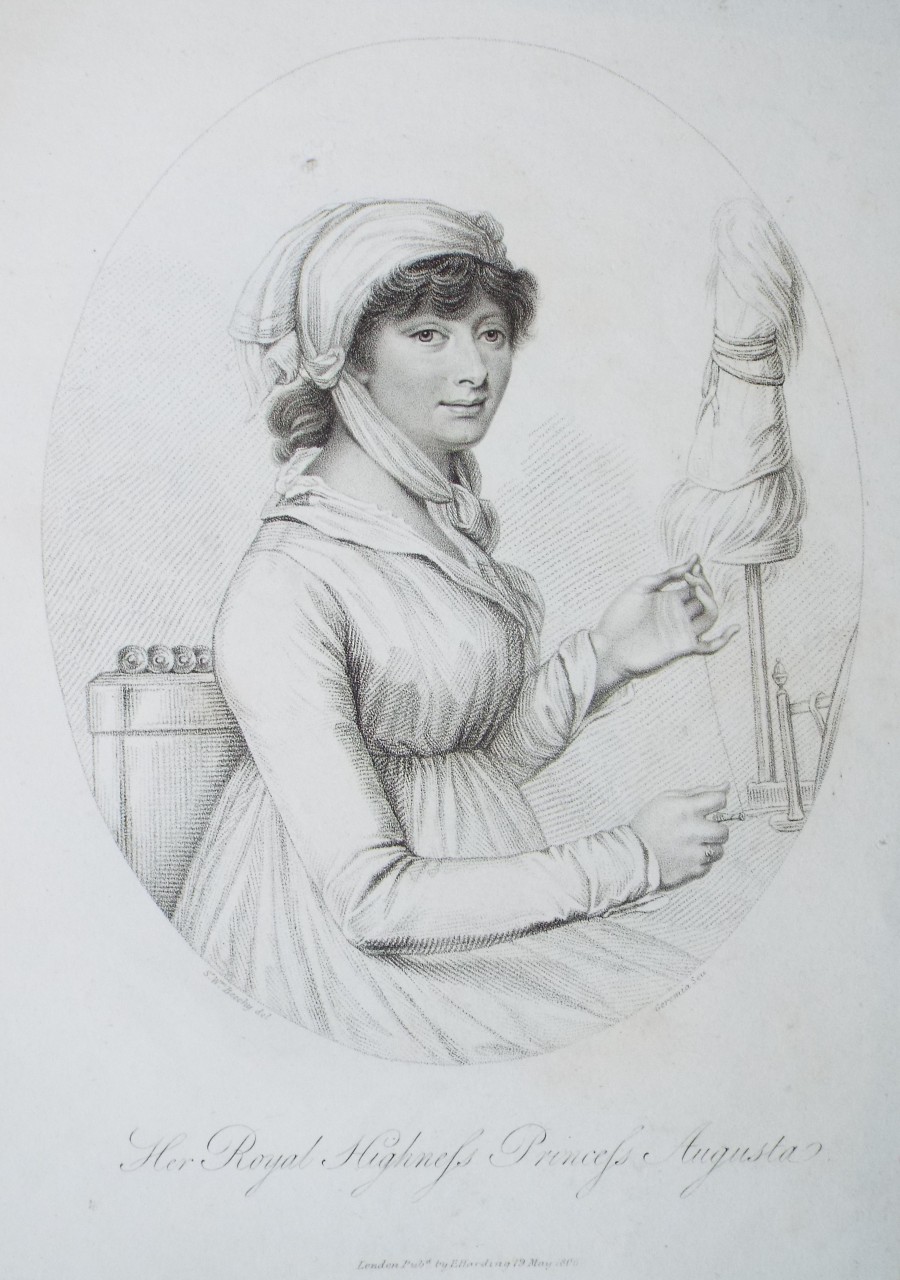 Stipple - Her Royal Higness Princess Augusta. - 