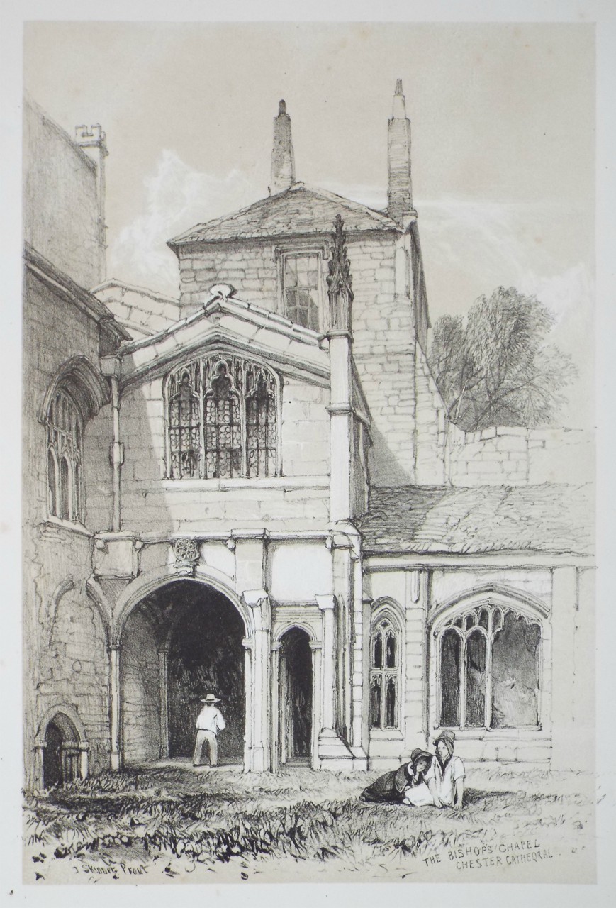Lithograph - The Bishop's Chapel Chester Cathedral - Prout