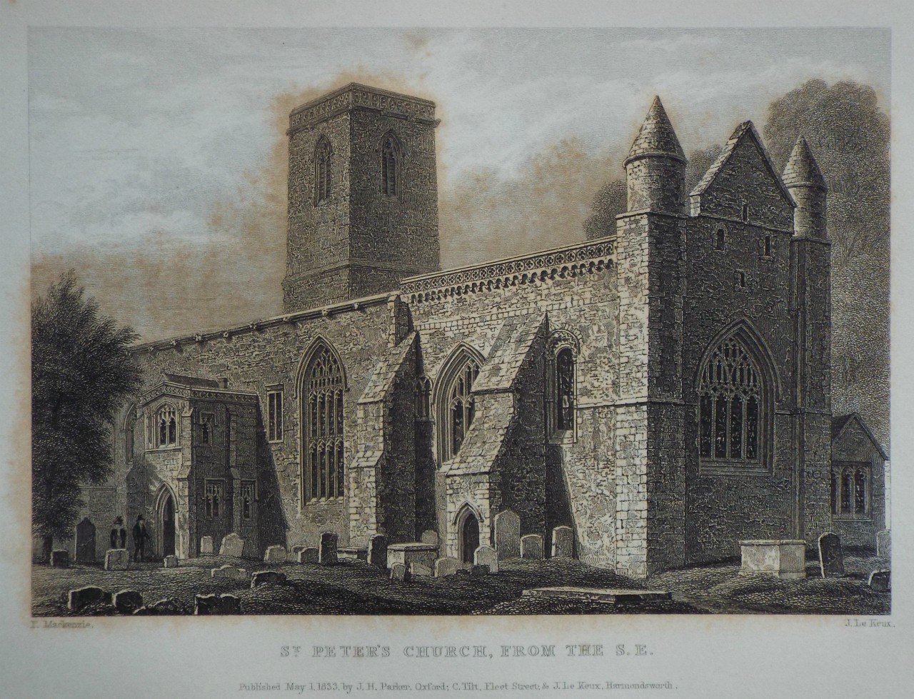Print - St. Peter's Church, from the S.E. - Le