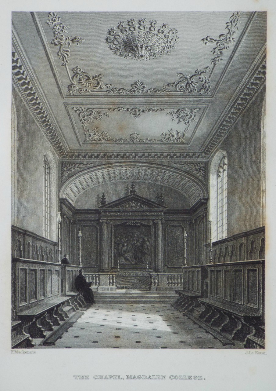 Print - The Chapel, Magdalen College. - Le