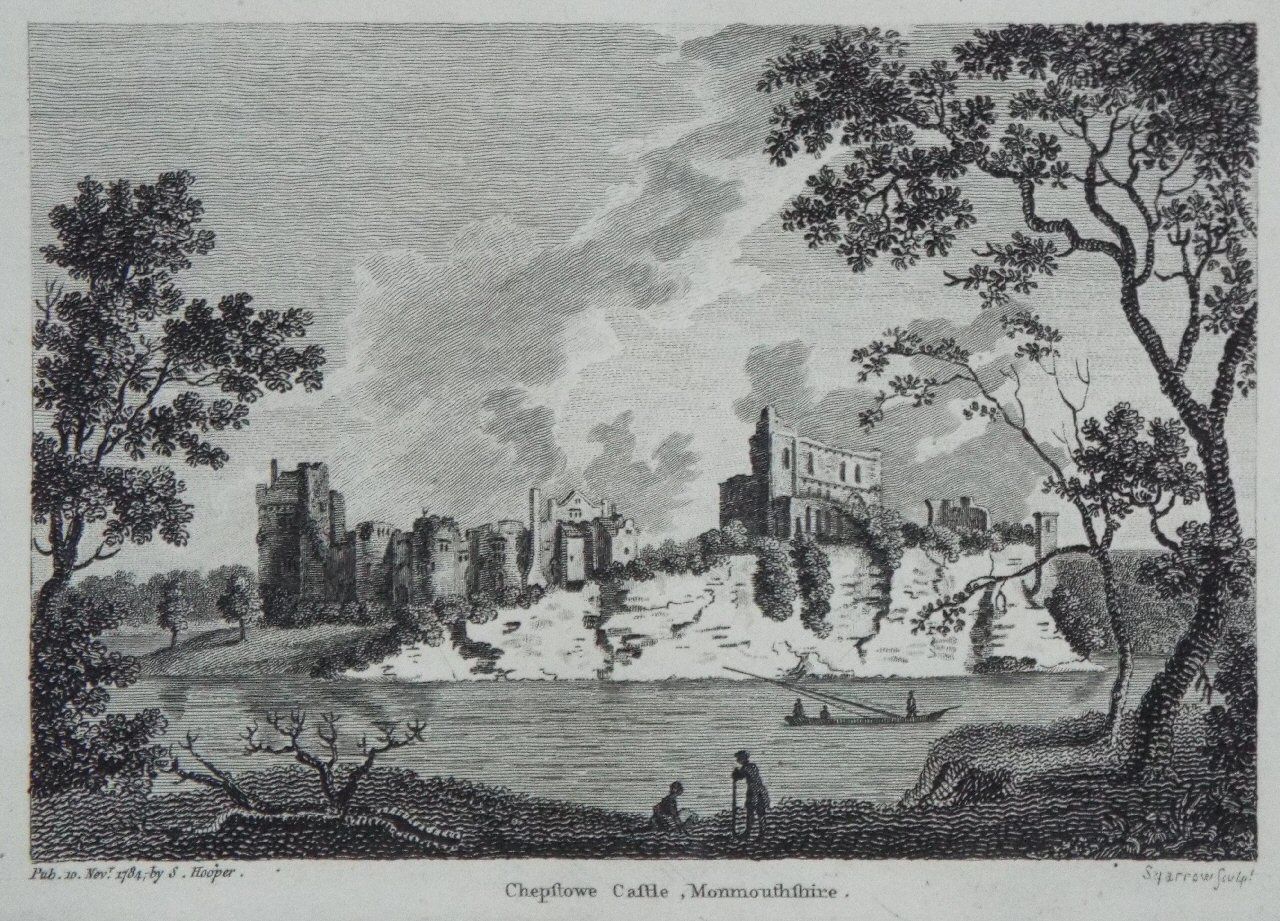 Print - Chepstow Castle, Monmouthshire. - 