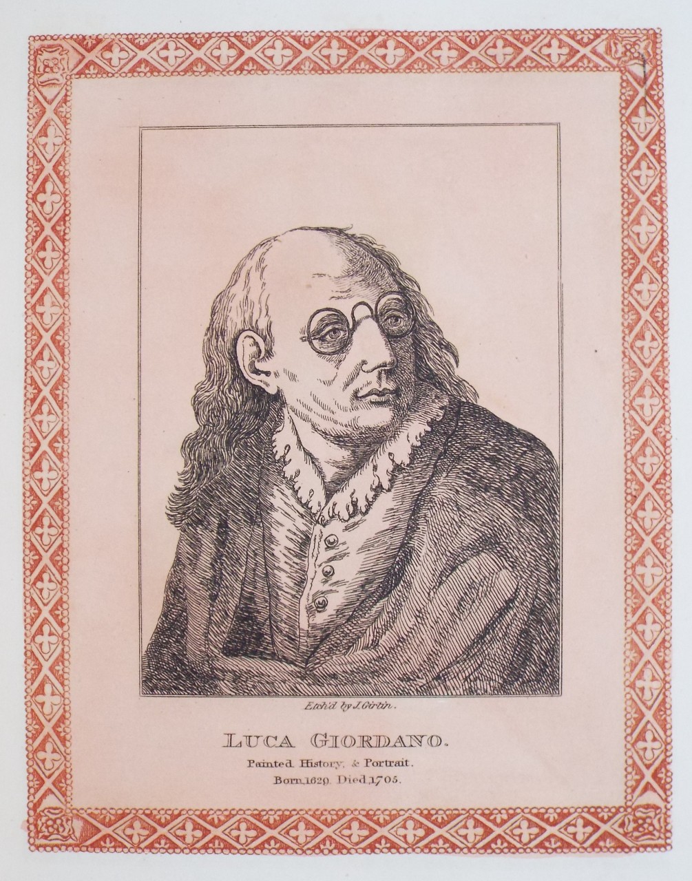 Etching - Luca Giordano. - Girtin