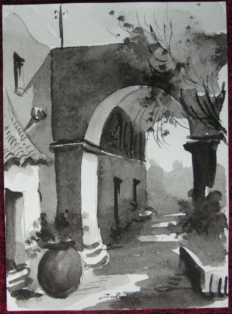 Ink wash - Monasteria de Santa Catalina