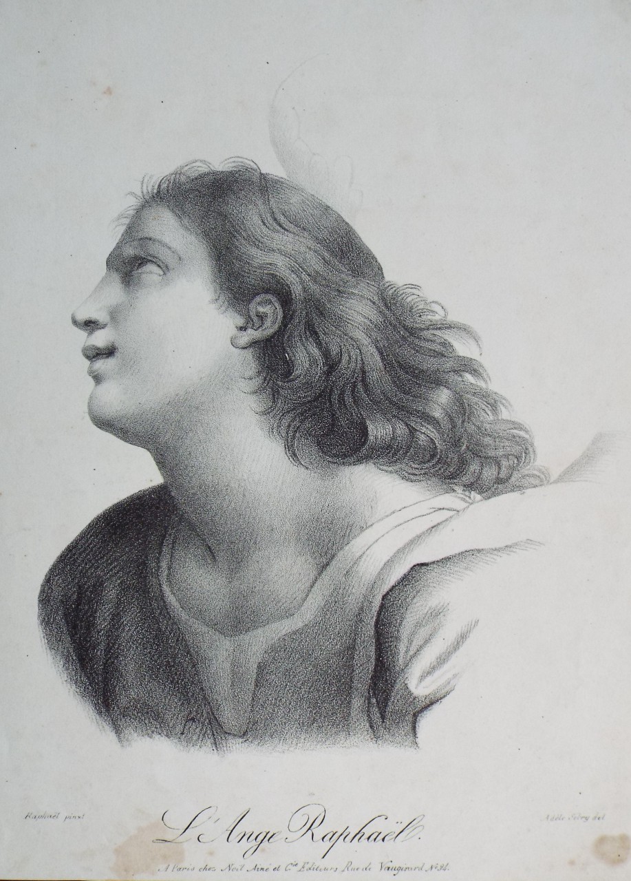 Lithograph - L'Ange Raphael. - Sobry