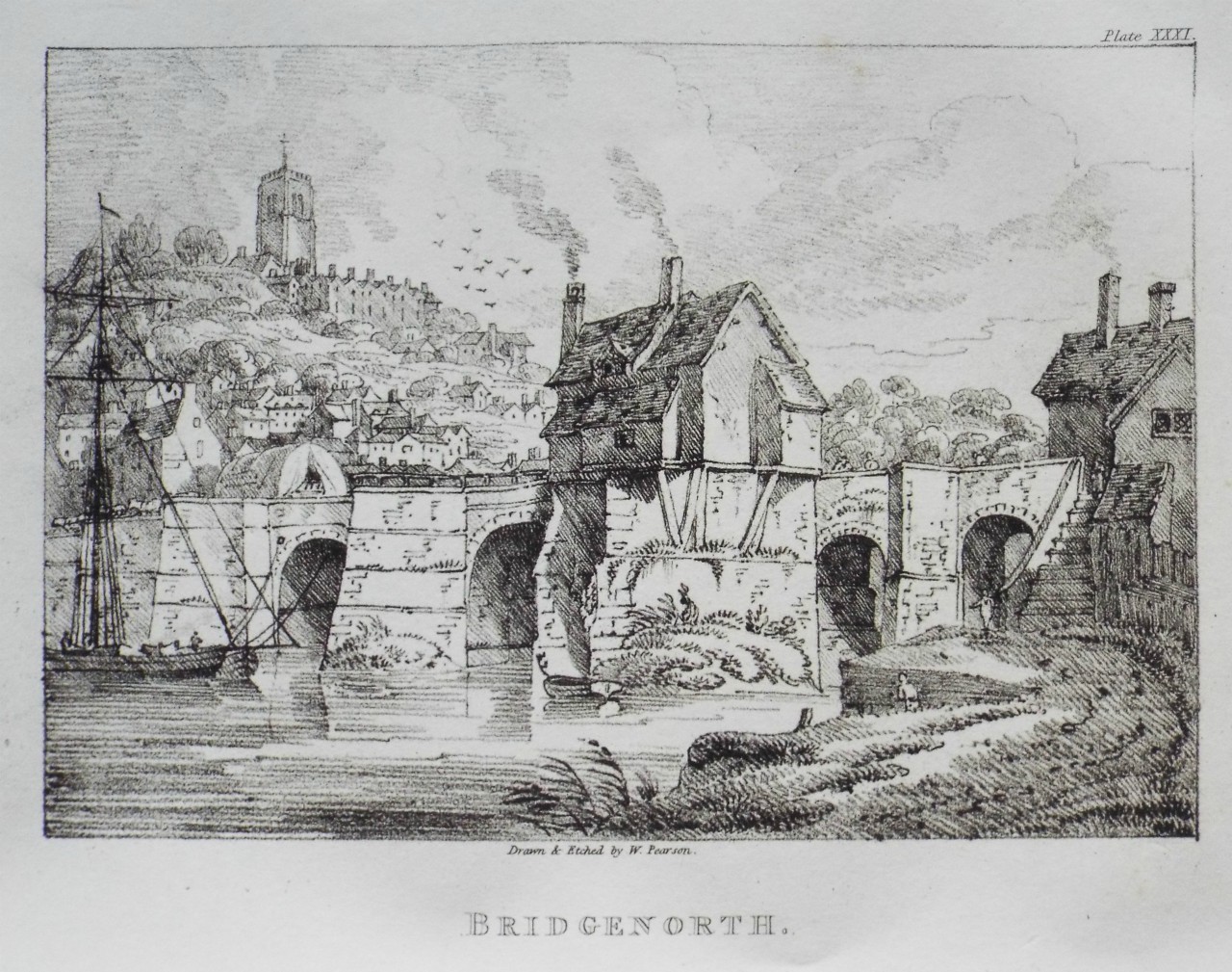 Etching - Bridgenorth. - Pearson