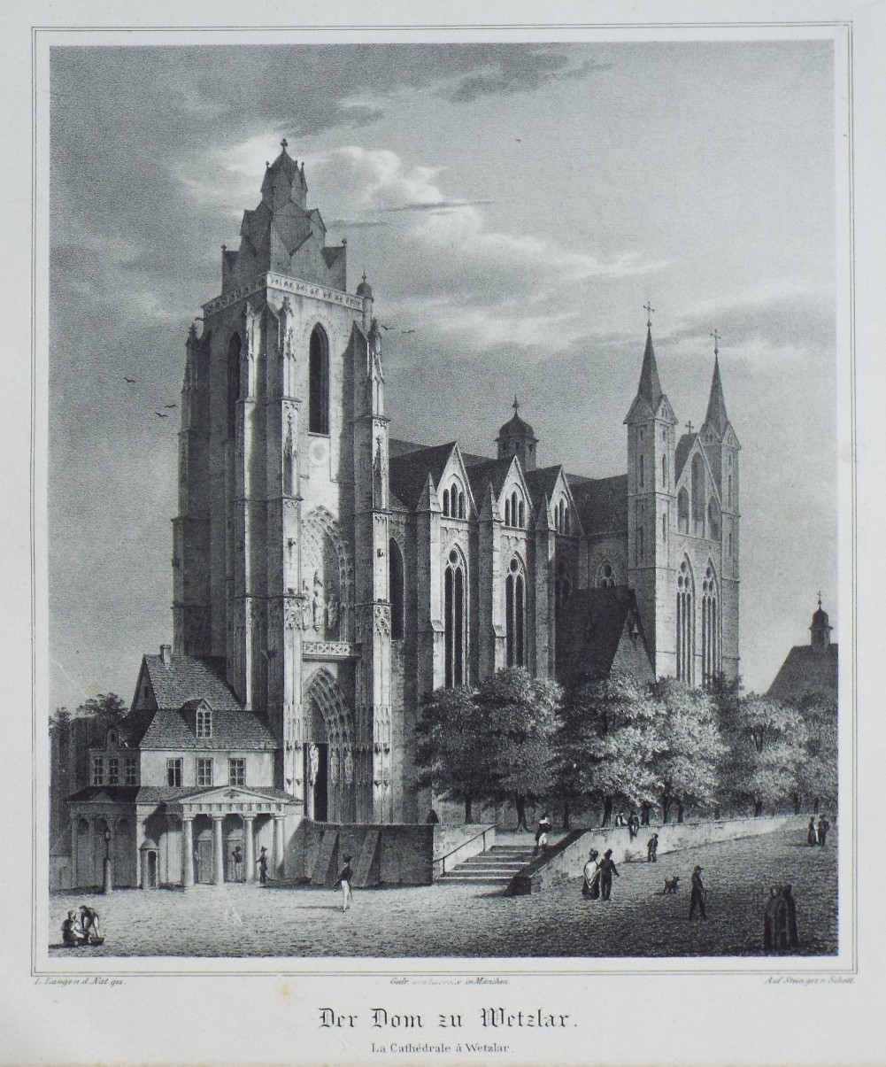 Lithograph - Der Dom zu Wetzlar.
La Cathedrale a Wetzlar. - 