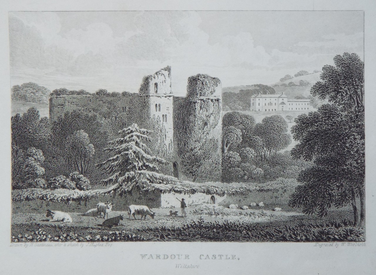 Print - Wardour Castle, Wiltshire. - Woolnoth