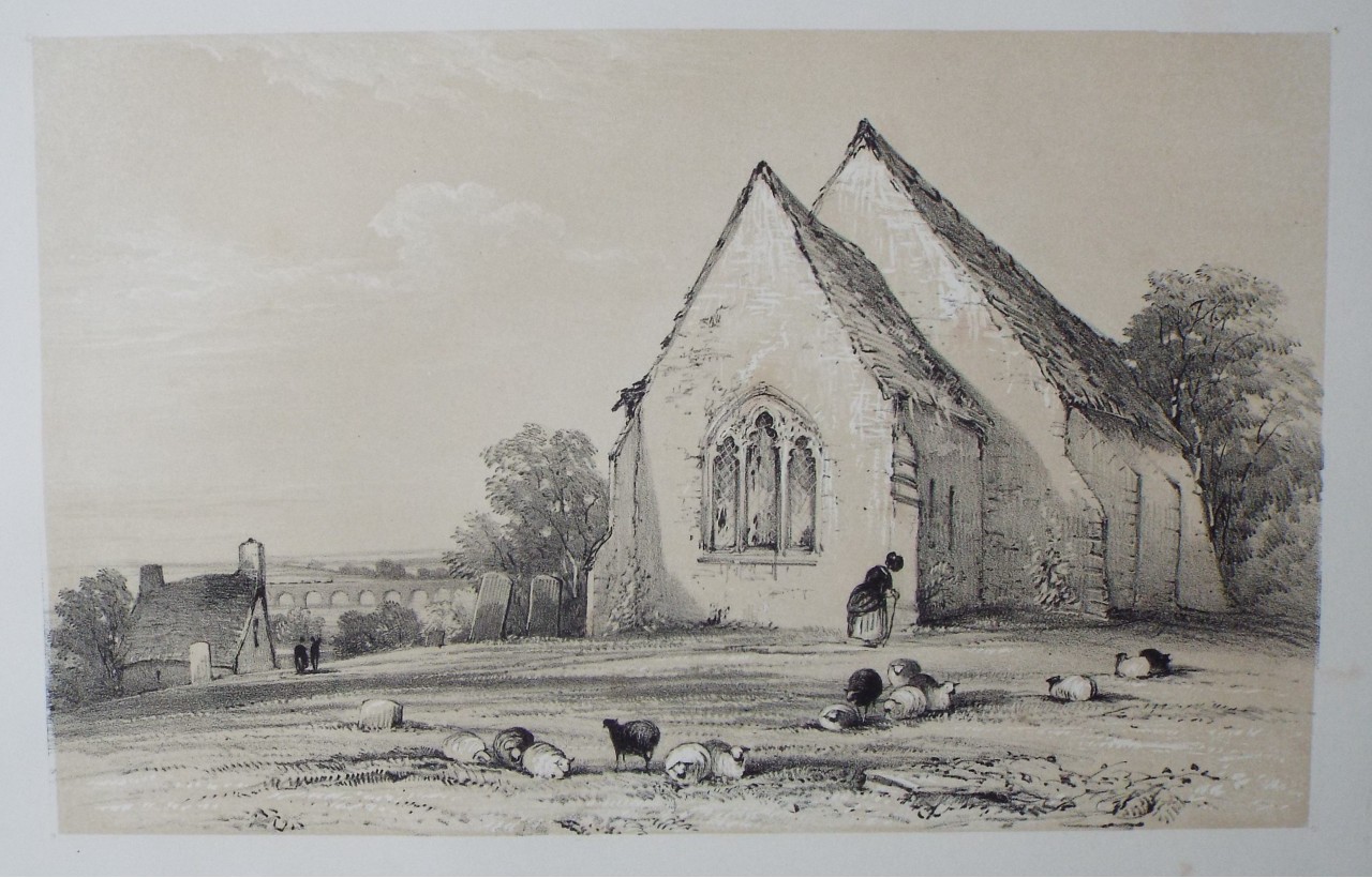 Lithograph - Brownsover Chapel - Radclyffe