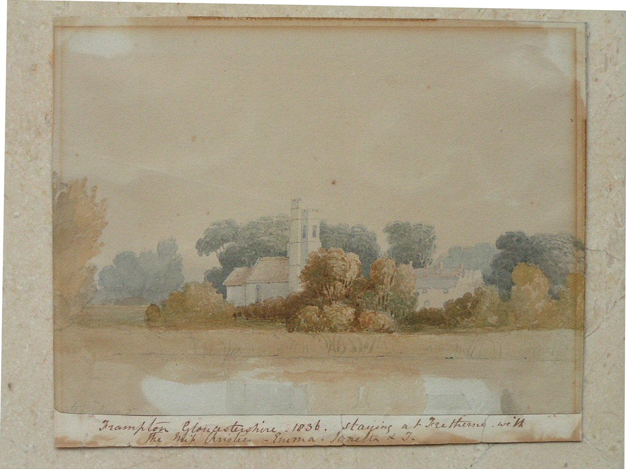Watercolour - Frampton Gloucestershire 1836