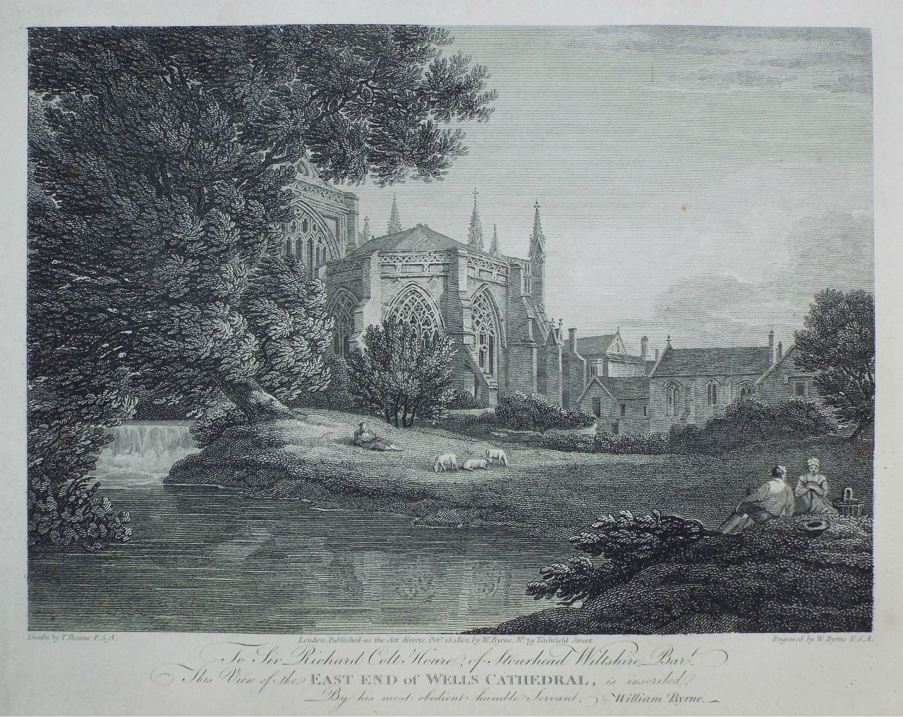 Print - East End of Wells Cathedral - Byrne