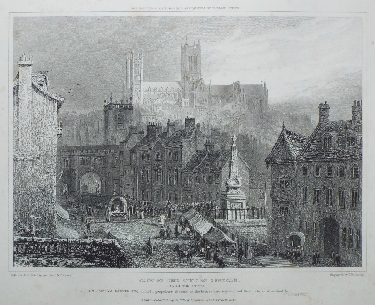 Print - View of the City of Lincoln, from the South. - Redaway