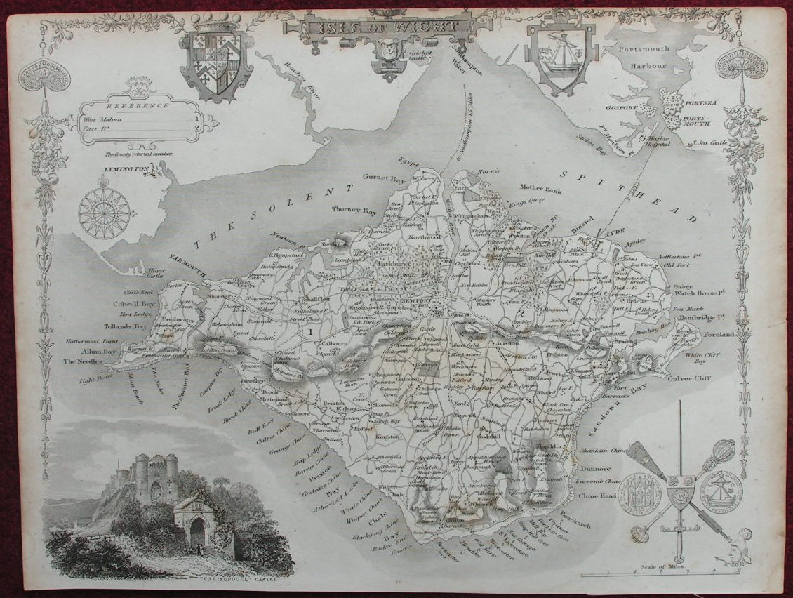 Map of Isle of Wight - Moule