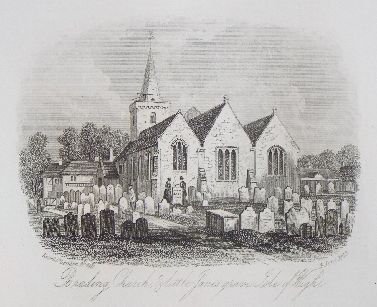 Steel Vignette - Brading Church & Little Jane's Grave, Isle of Wight. - Rock