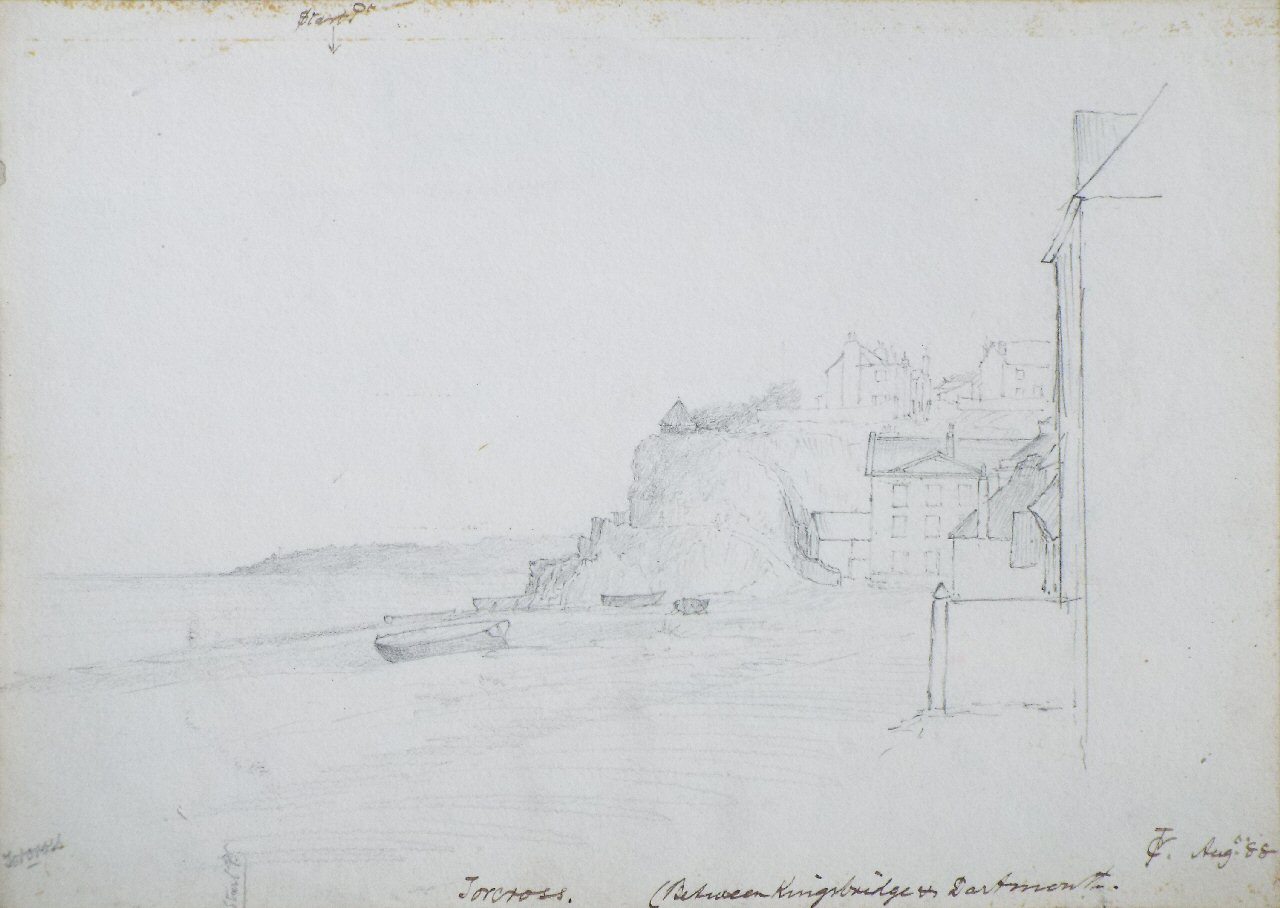 Pencil sketch - Torcross. (Between Kingsbridge & Dartmouth.