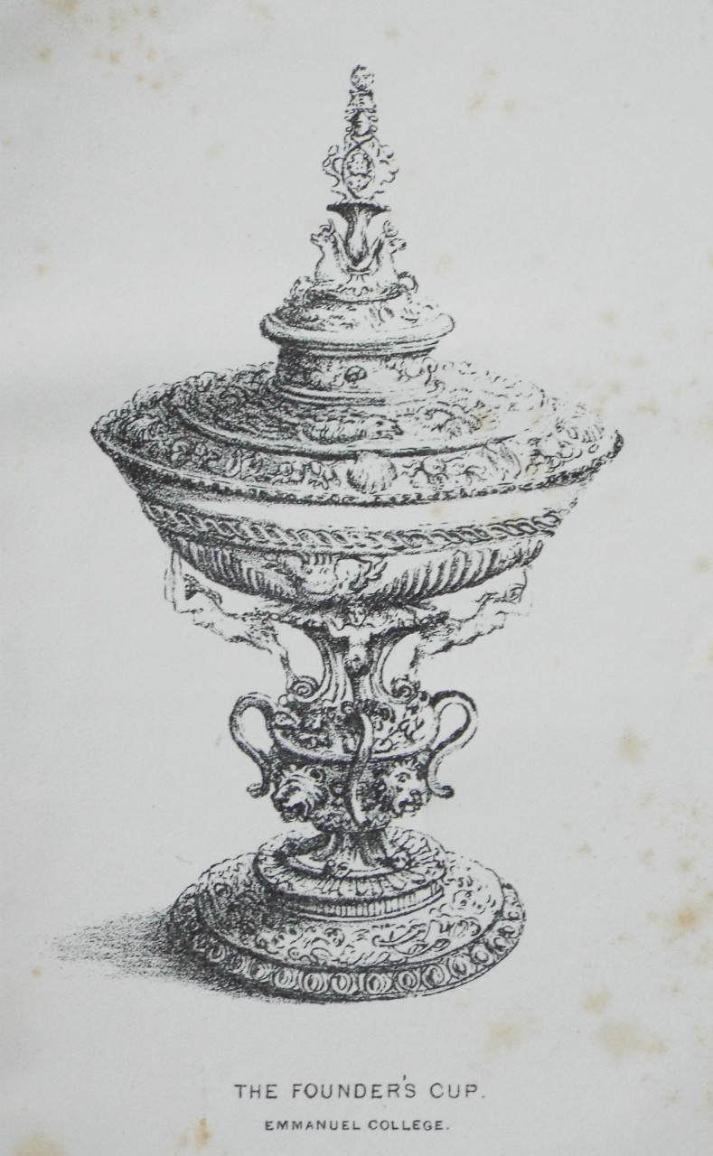 Lithograph - The Founder's Cup. Emmanuel College.