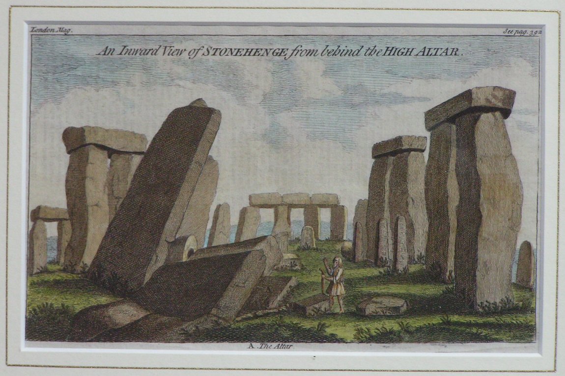 Print - An Inward View of Stonehenge from behind the High Altar