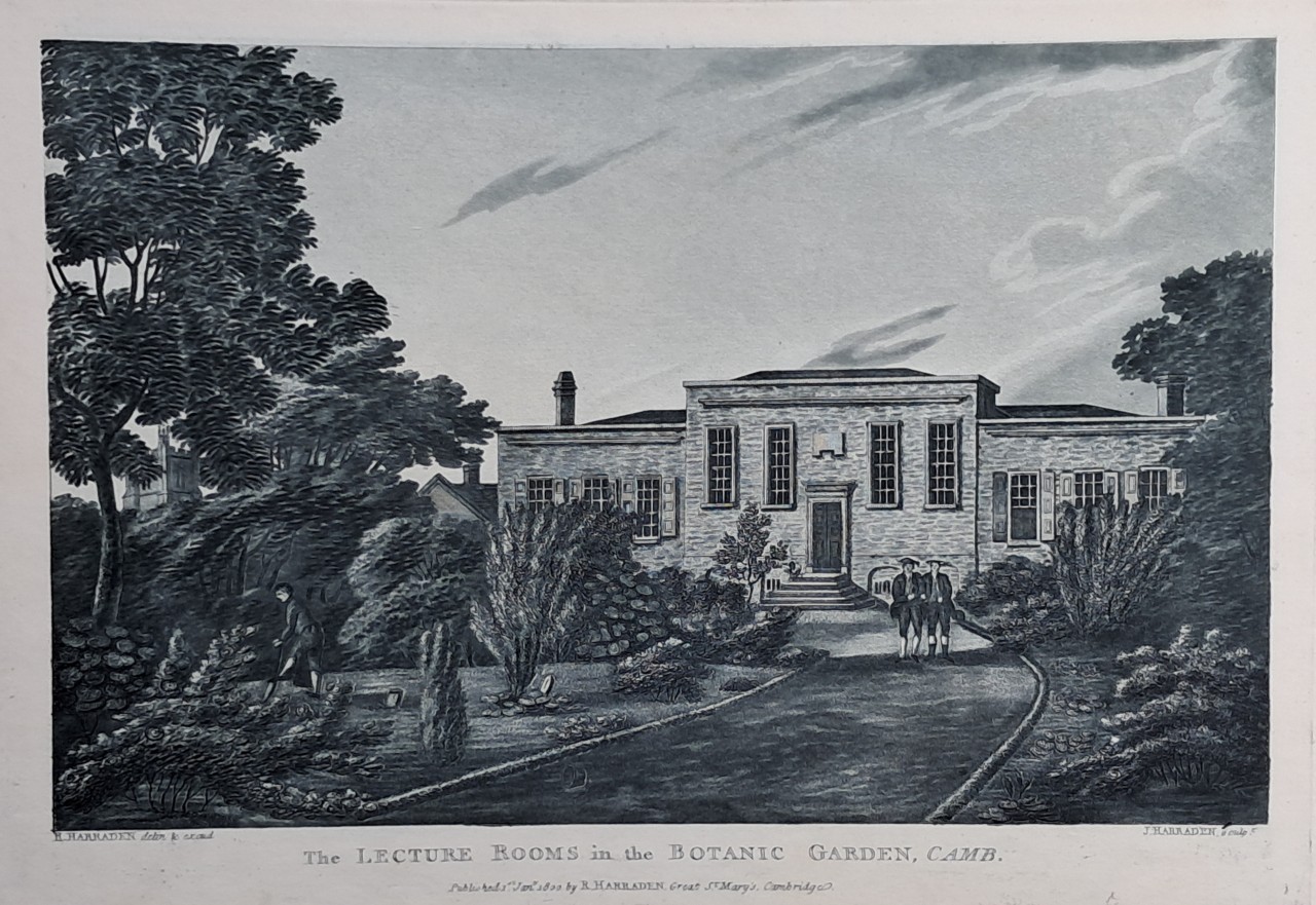 Aquatint - The Lecture Rooms in the Botanic Garden, Camb. - Harraden
