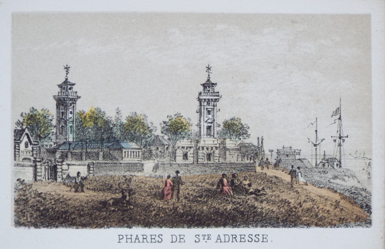 Lithograph - Phares de Ste. Adresse.