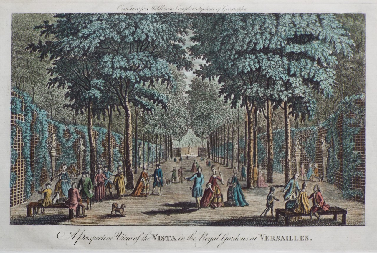 Print - A Perspective View of the Vista in the Royal Gardens at Versailles.