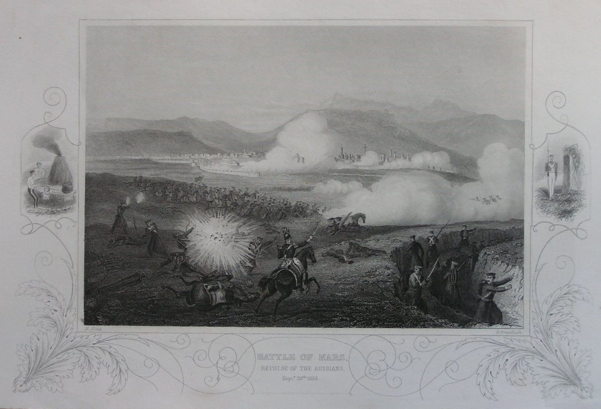 Print - Battle of Kars. Repulse of the Germans. Septr 29th 1855
