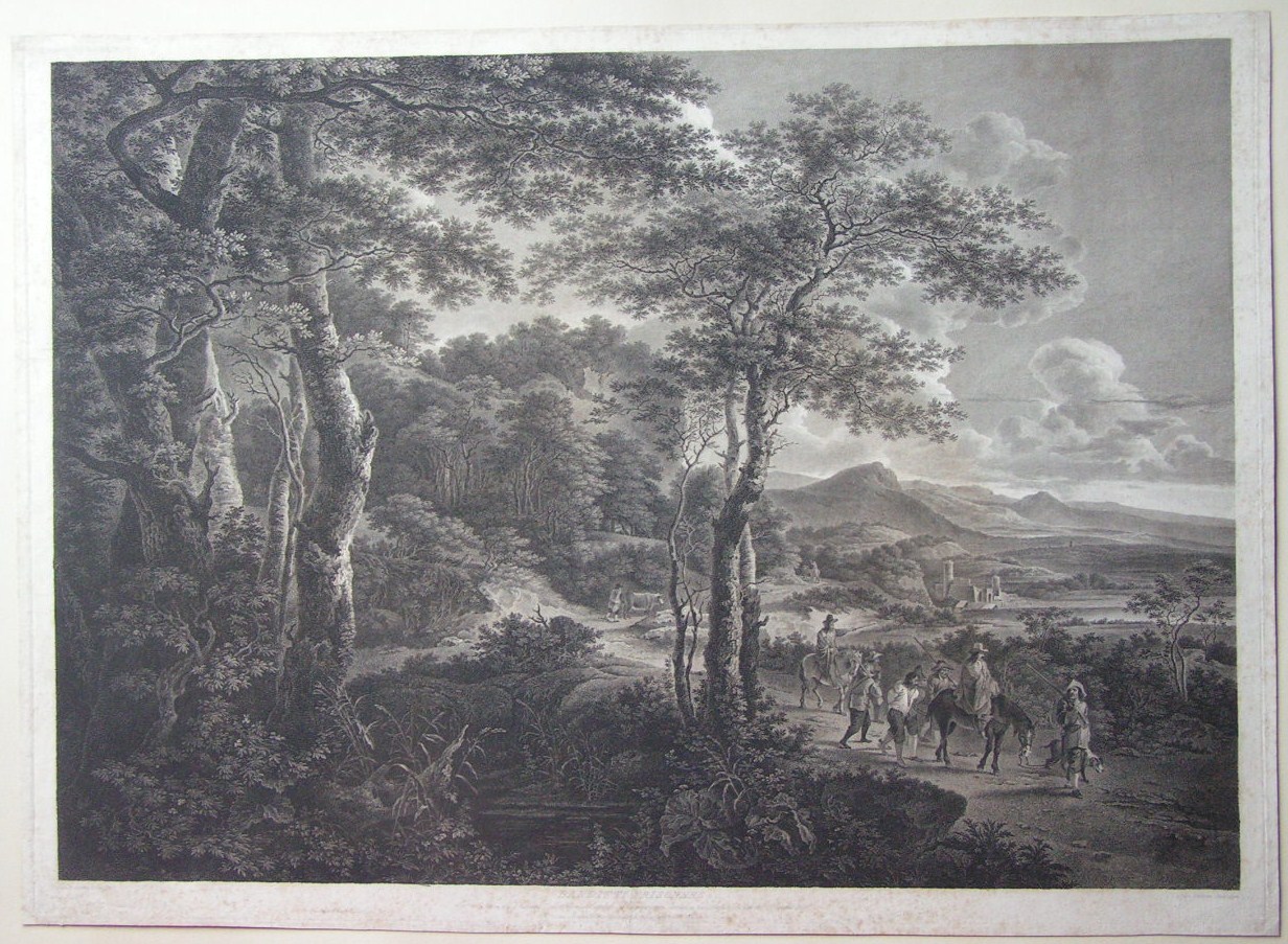 Print - Banditti Prisoners. From the Original,--- one of the most Capital Landscapes ever Painted in the Collection of Sir Thos. Dundas Bart.  - Browne
