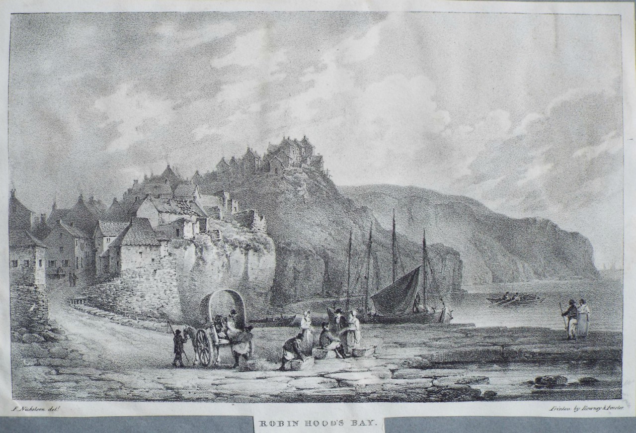 Lithograph - Robin Hood's Bay. - Nicholson