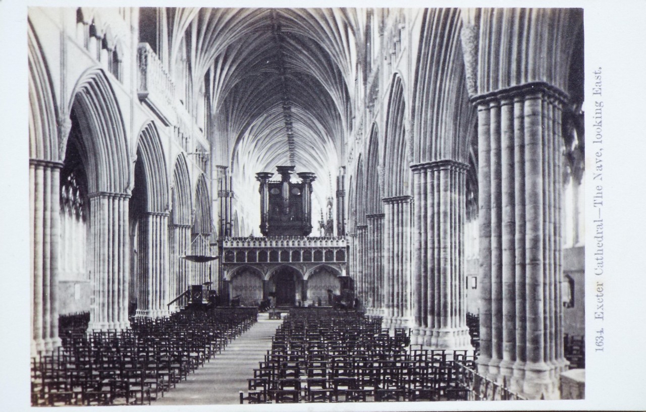 Photograph - Exeter Cathedral - The Nave, looking East.