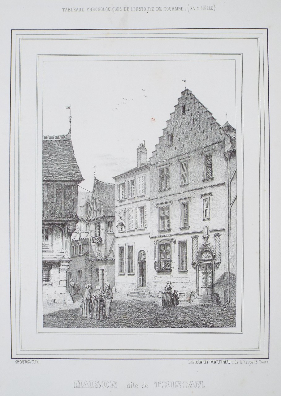 Lithograph - Maison dite de Tristan.