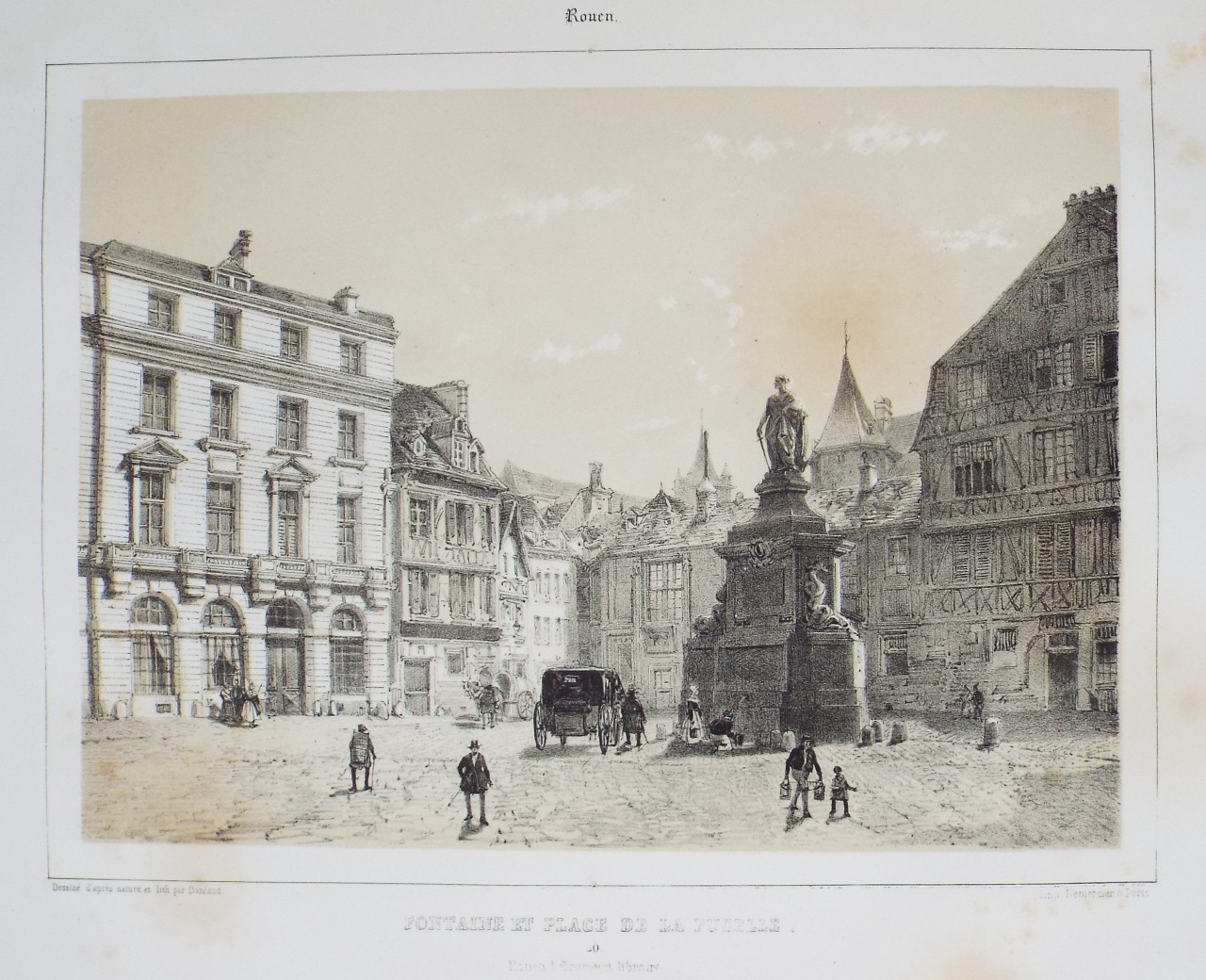 Lithograph - Rouen. - Mansson