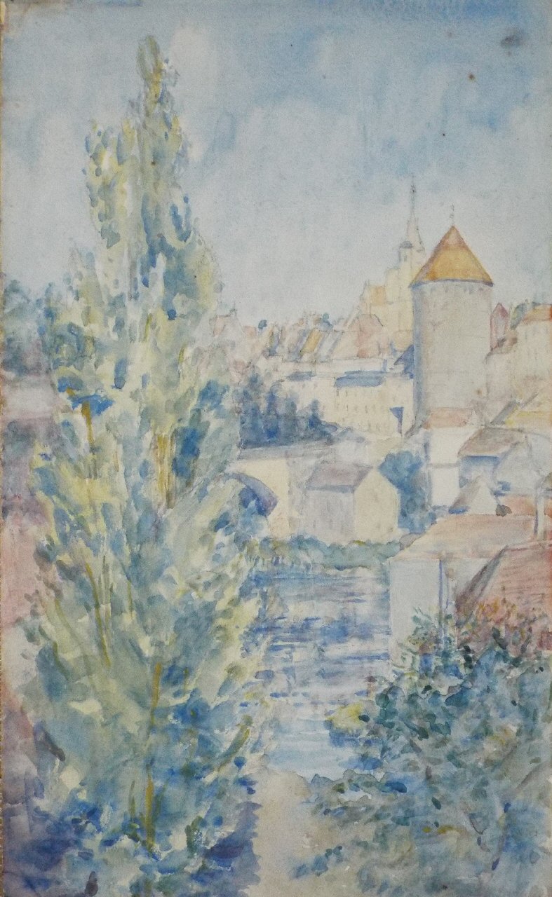 Watercolour - Semur, Burgundy