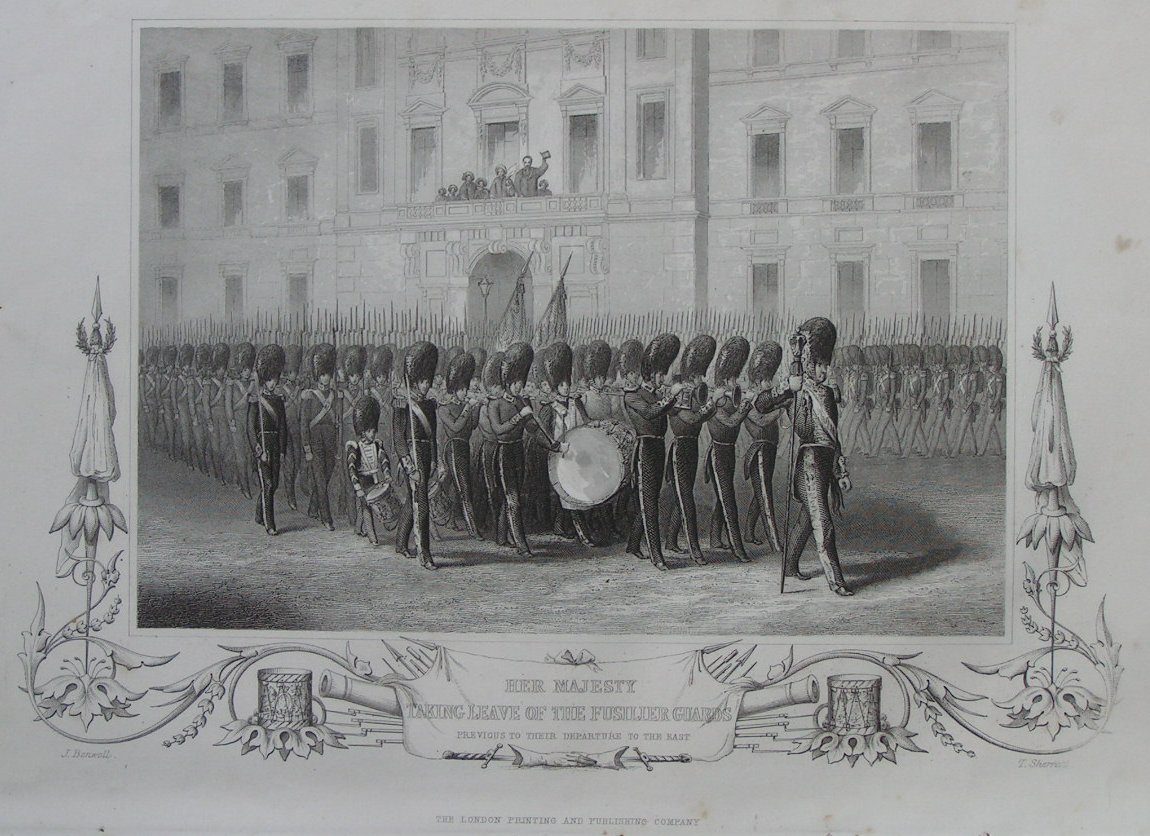 Print - Her Majesty Taking Leave of the Fusileer Guards previous to their Deaparture to the East - Sherratt