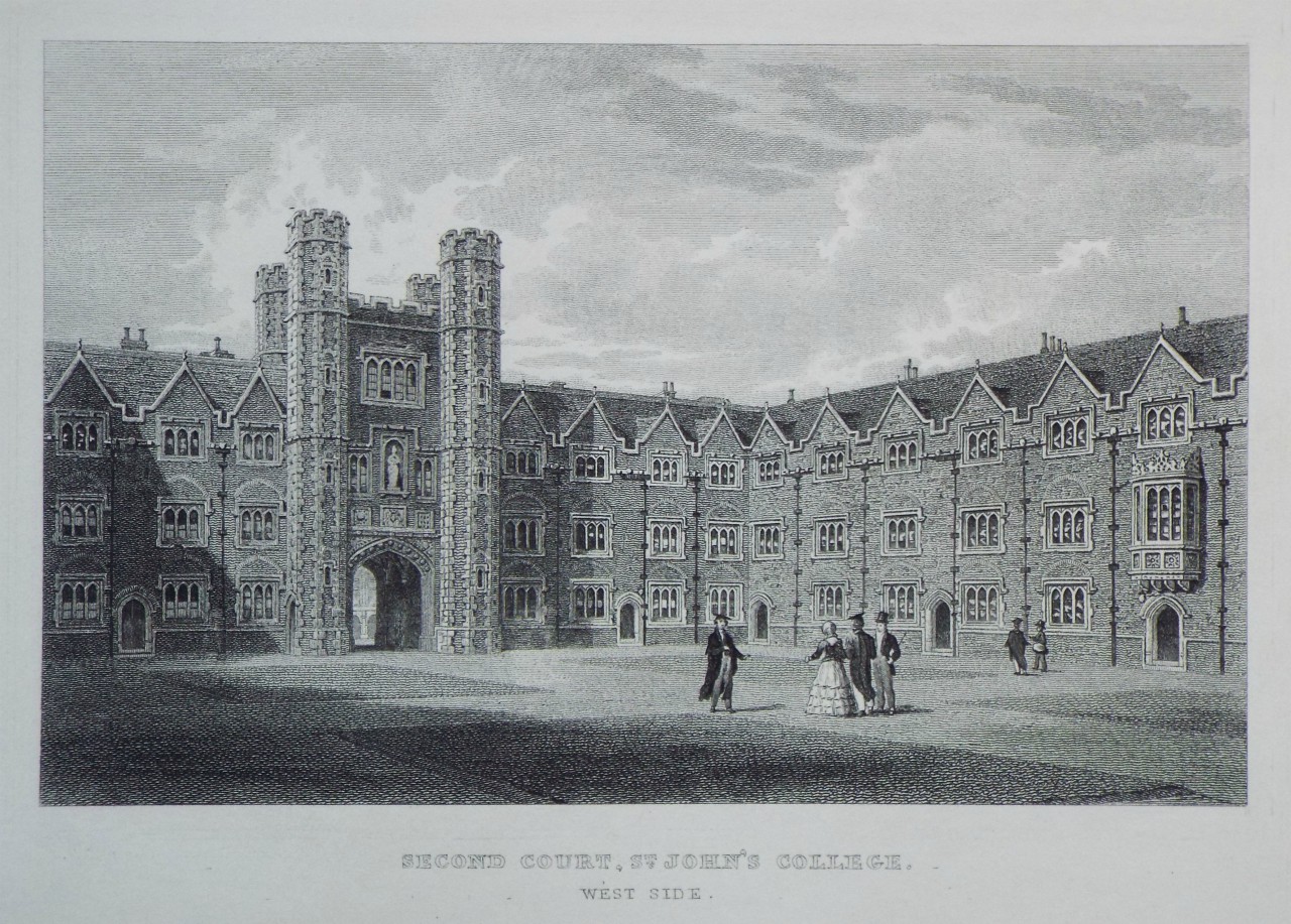 Print - Second Court, St. John's College. West Side.