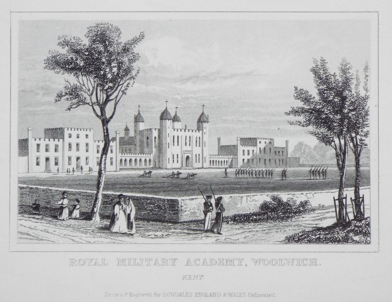 Print - Royal Military Academy, Woolwich. Kent.