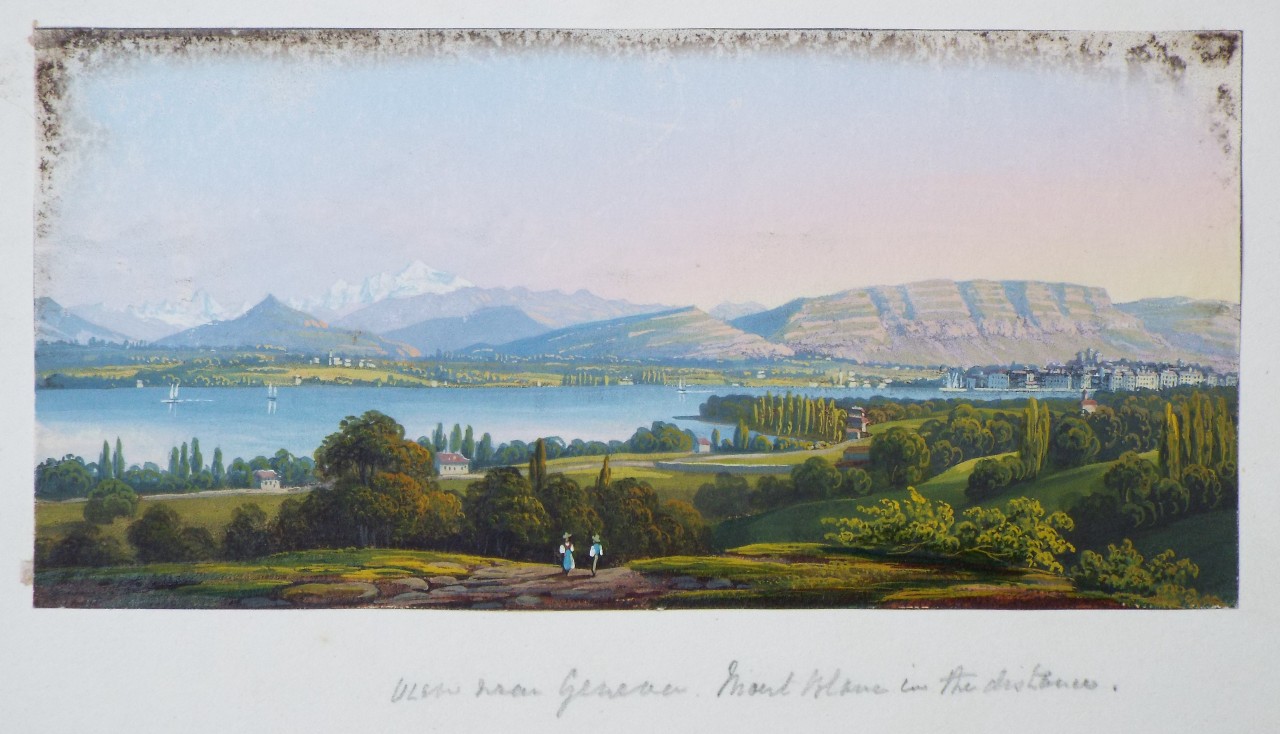 Aquatint - View near Geneva...