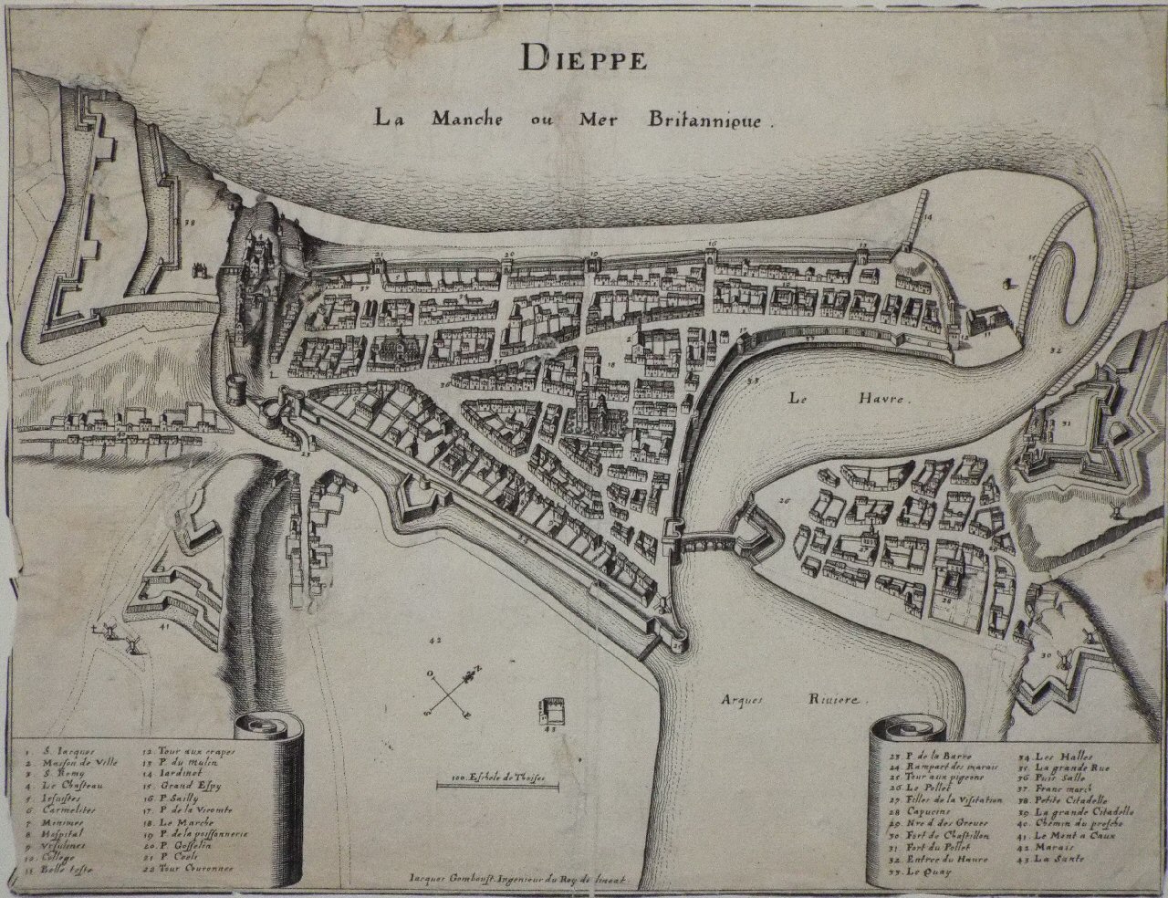 Map of Dieppe - Dieppe