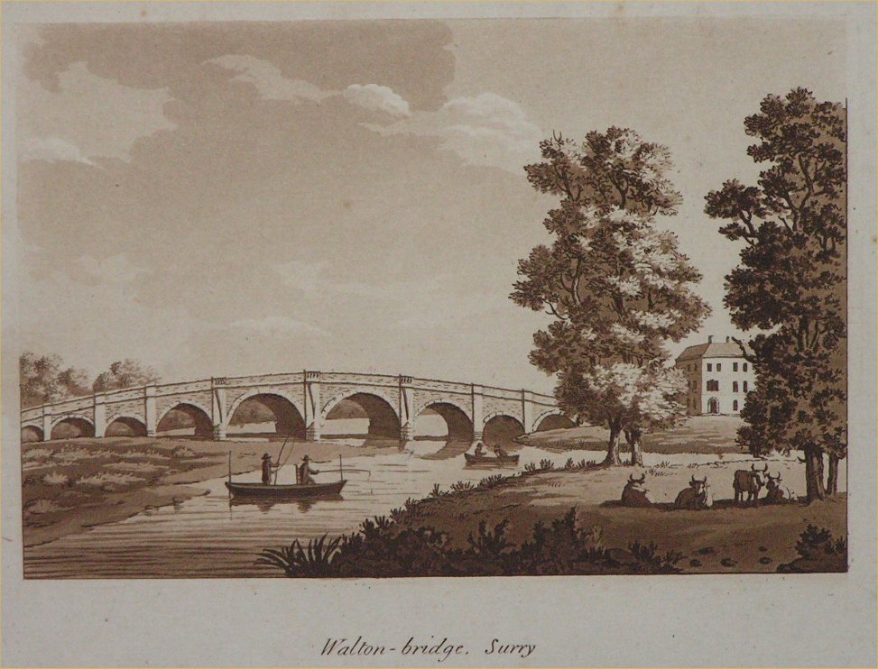 Aquatint - Walton - bridge, Surry - Ireland