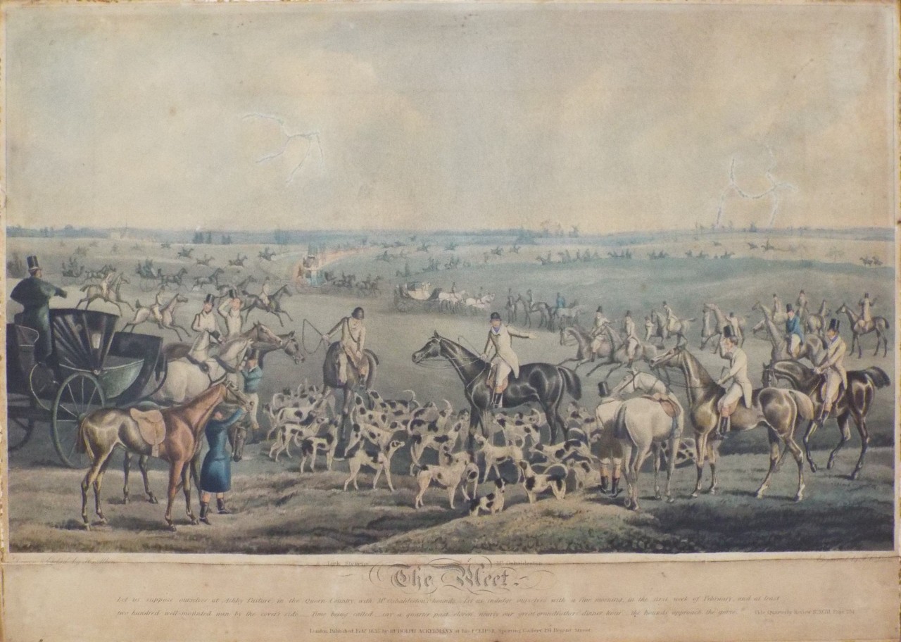 Aquatint - The Quorn Hunt Plate I. The Meet. - Lewis