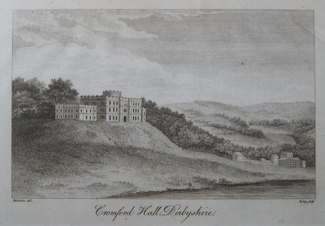 Print - Cromford Hall, Derbyshire. - 