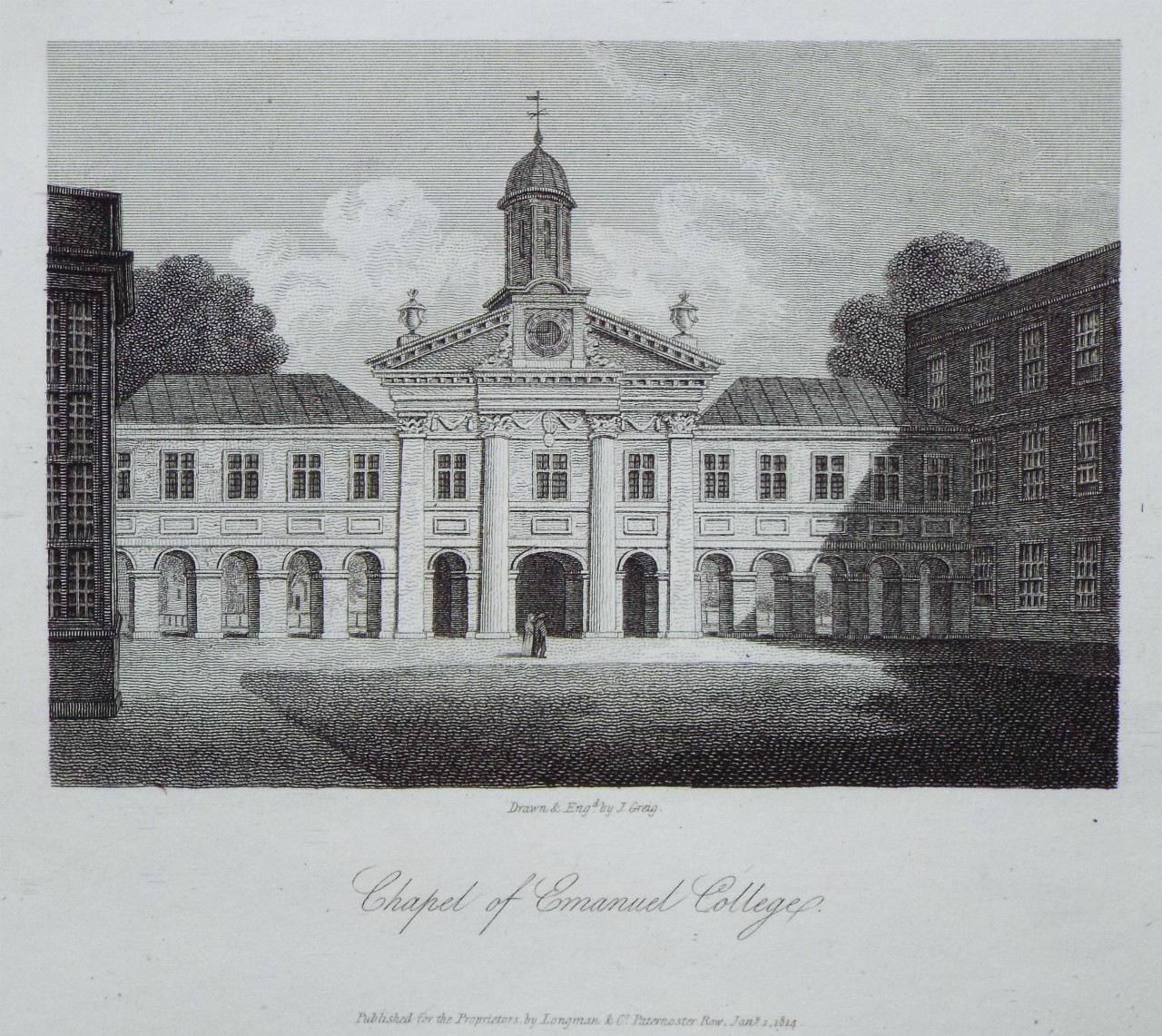 Print - Chapel of Emmanuel College. - Greig