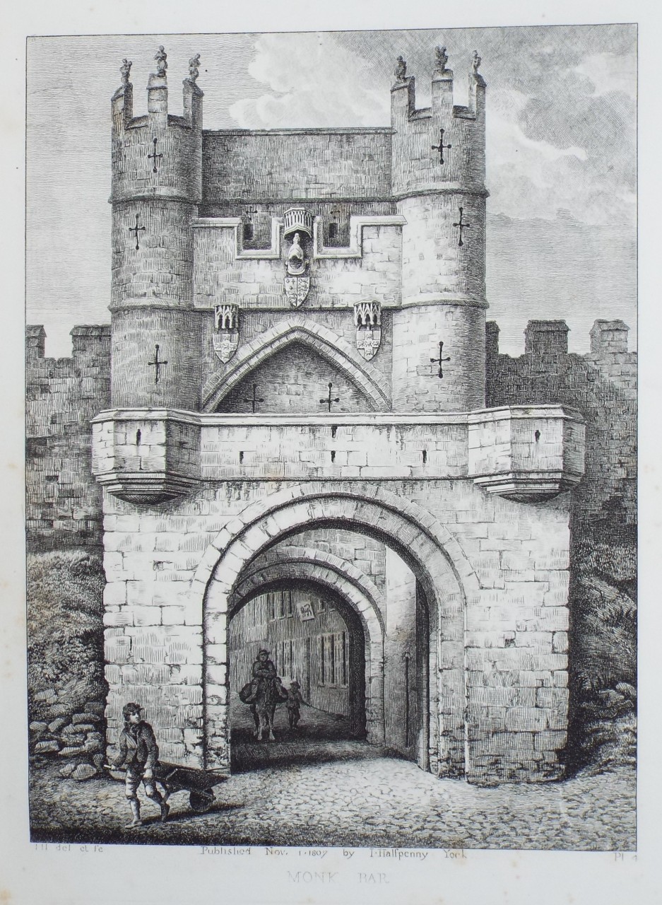 Etching - Monk Bar - Halfpenny