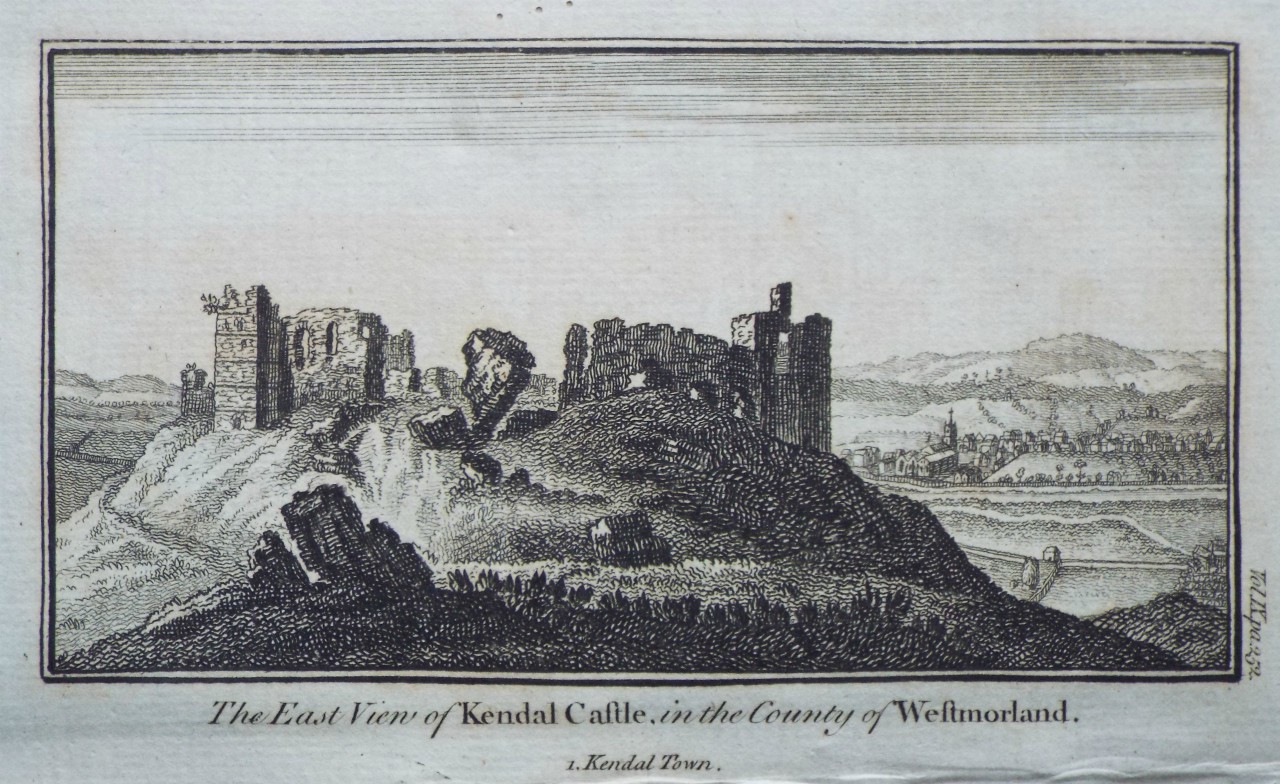 Print - The East View of Kendal Castle, in the County of Westmorland.