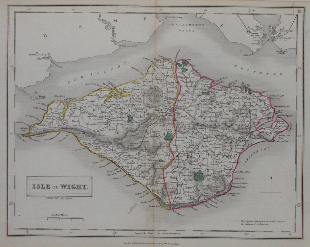 Map of Isle of Wight - Cole & Roper