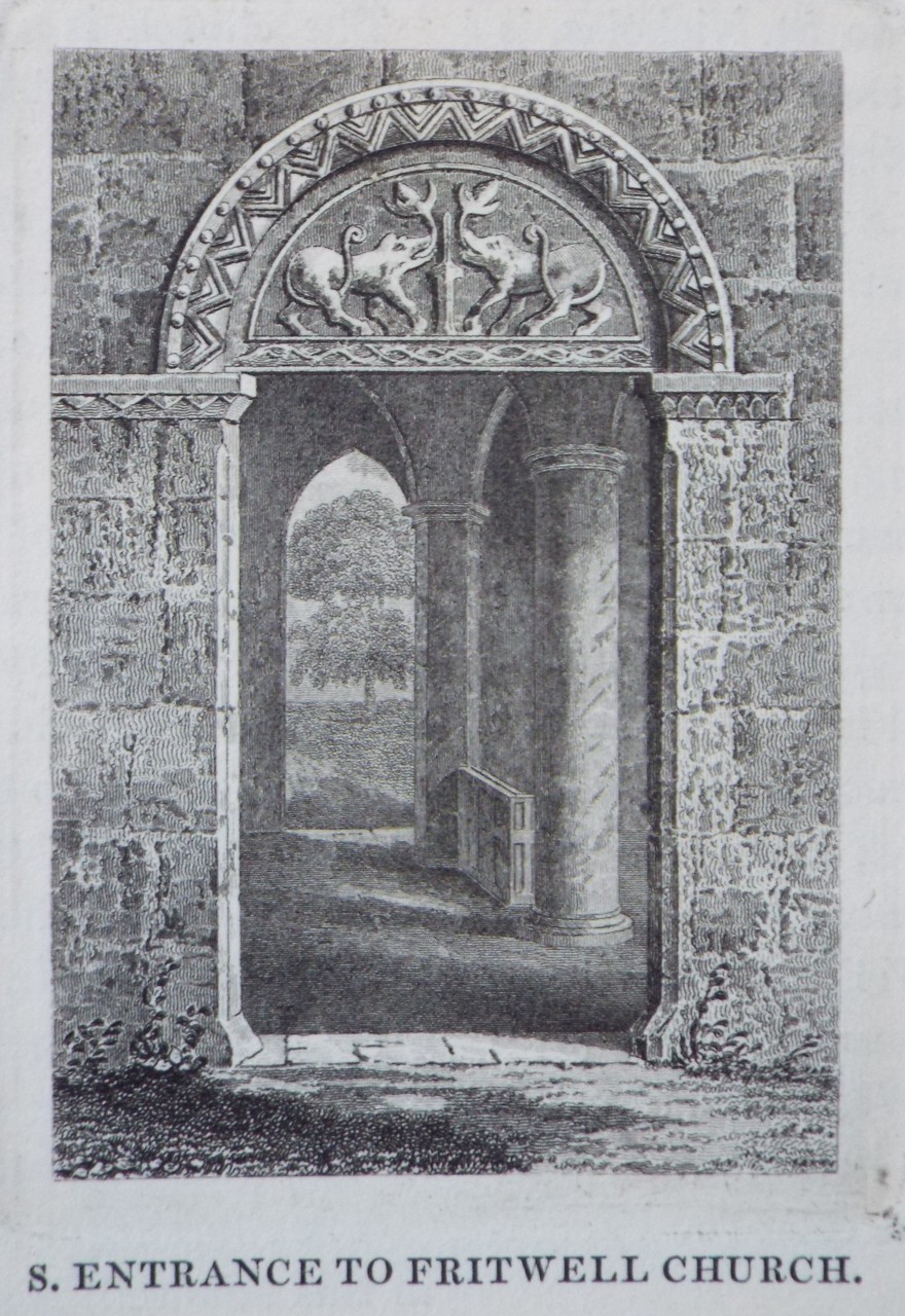 Print - S. Entrance to Fritwell Church.