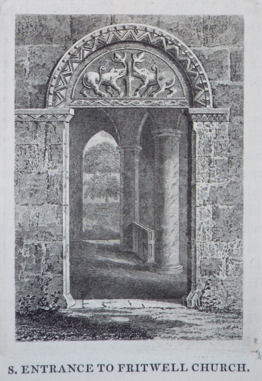 Print - S. Entrance to Fritwell Church.