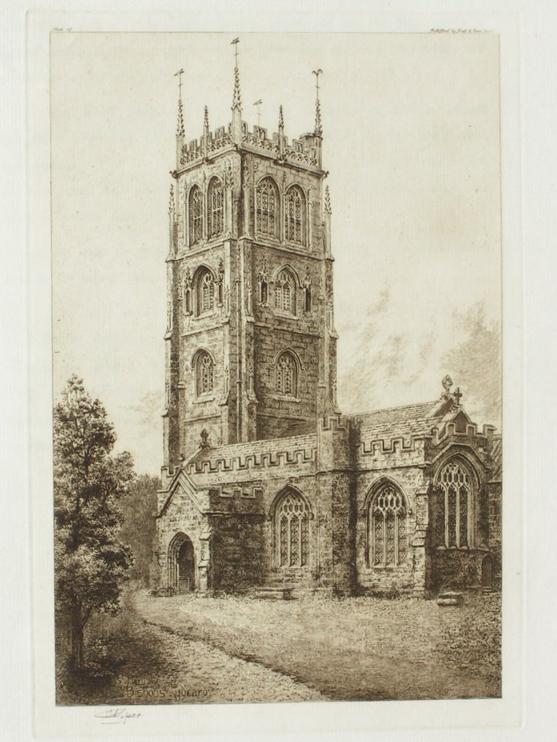 Etching - St. Mary's, Bishop's Lydeard - Piper