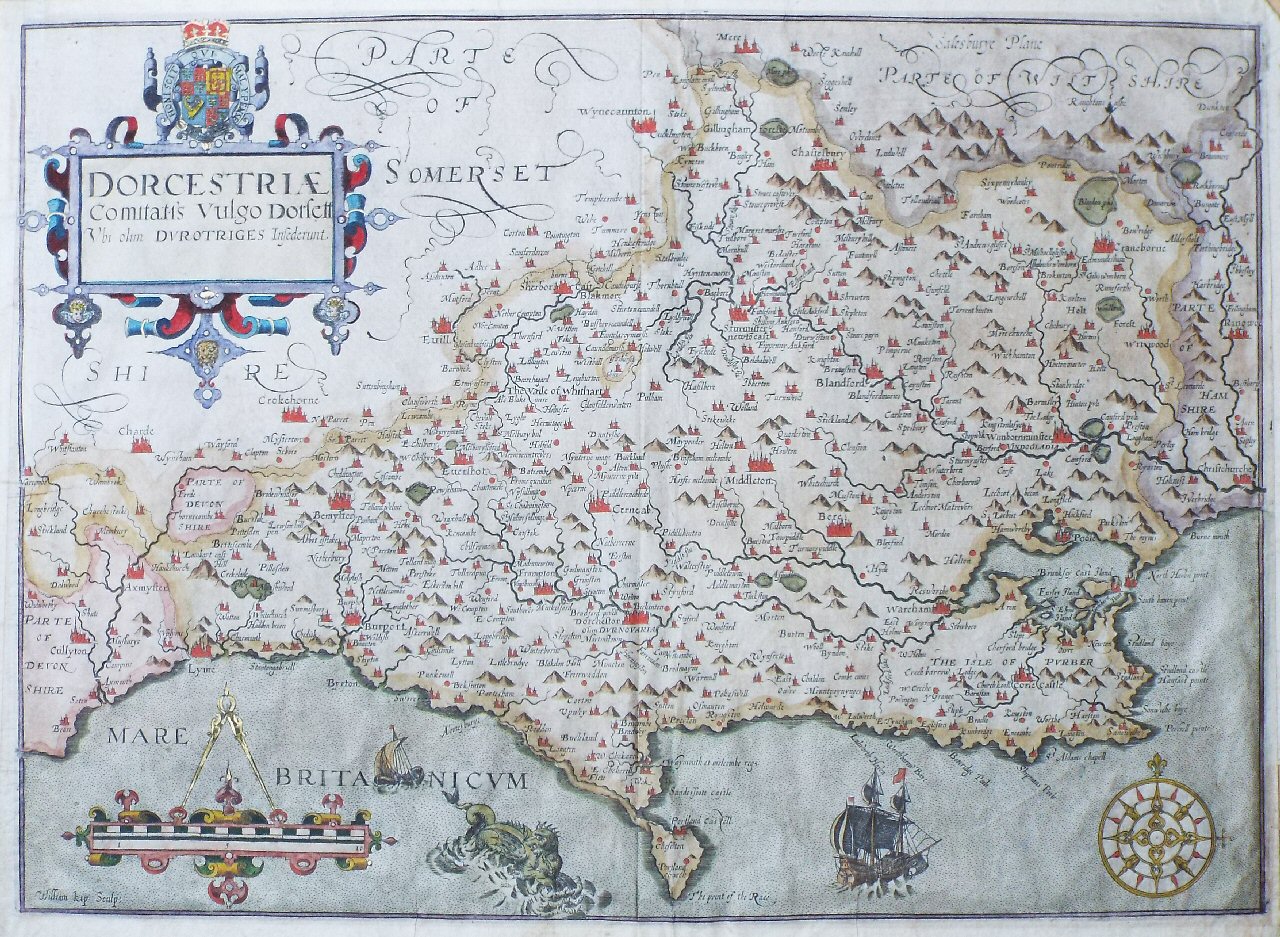 Map of Dorset - Saxton-Kip