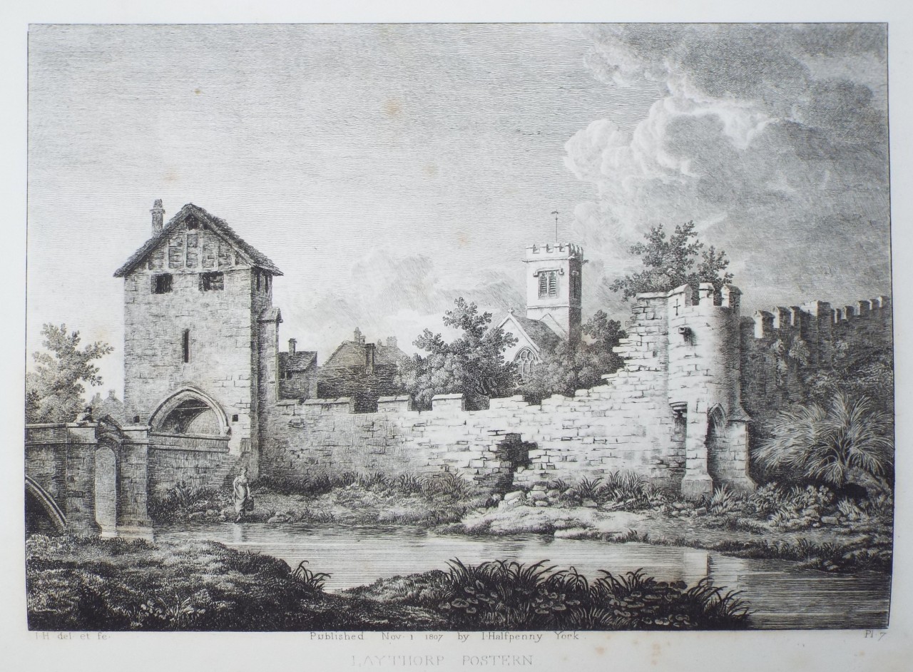 Etching - Laythorp Postern - Halfpenny