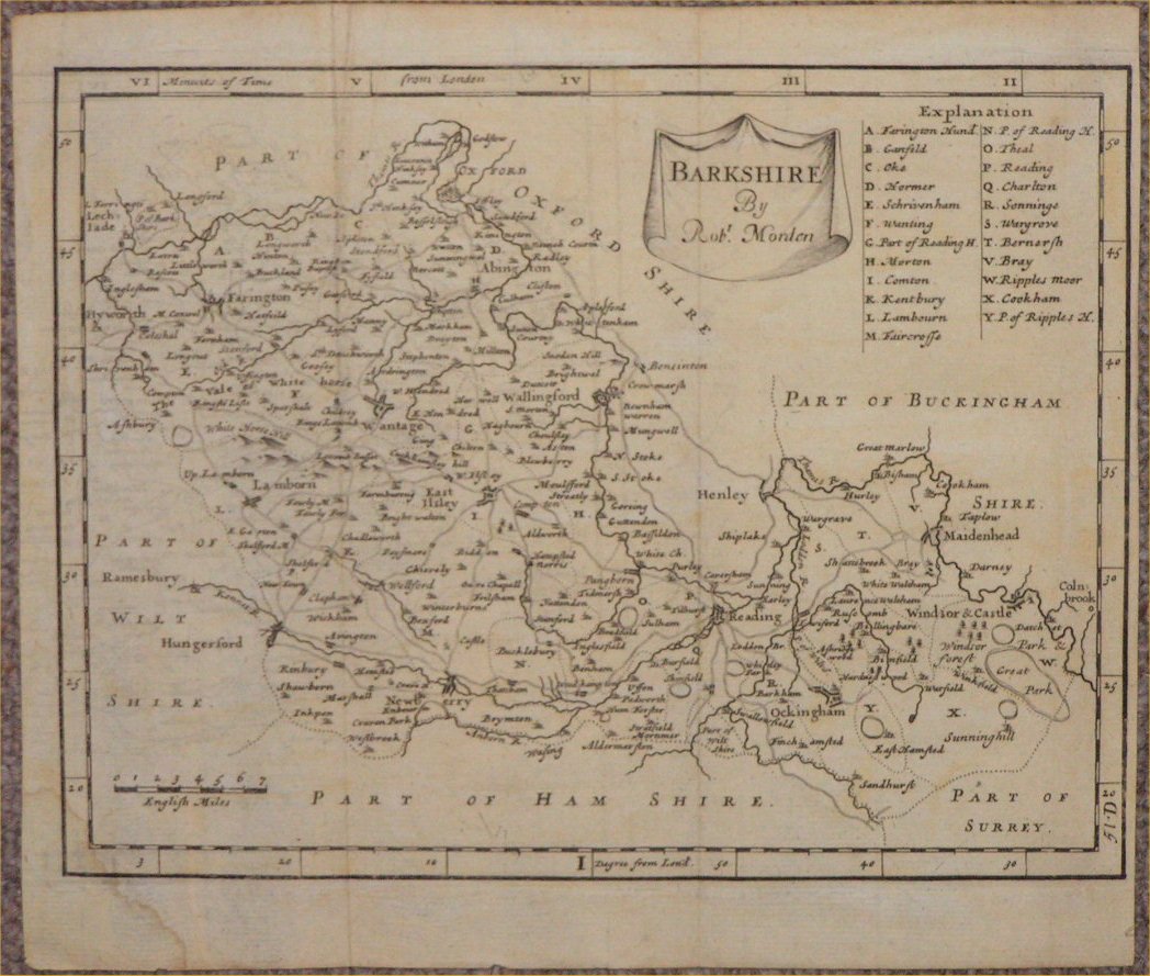 Map of Berkshire - Morden