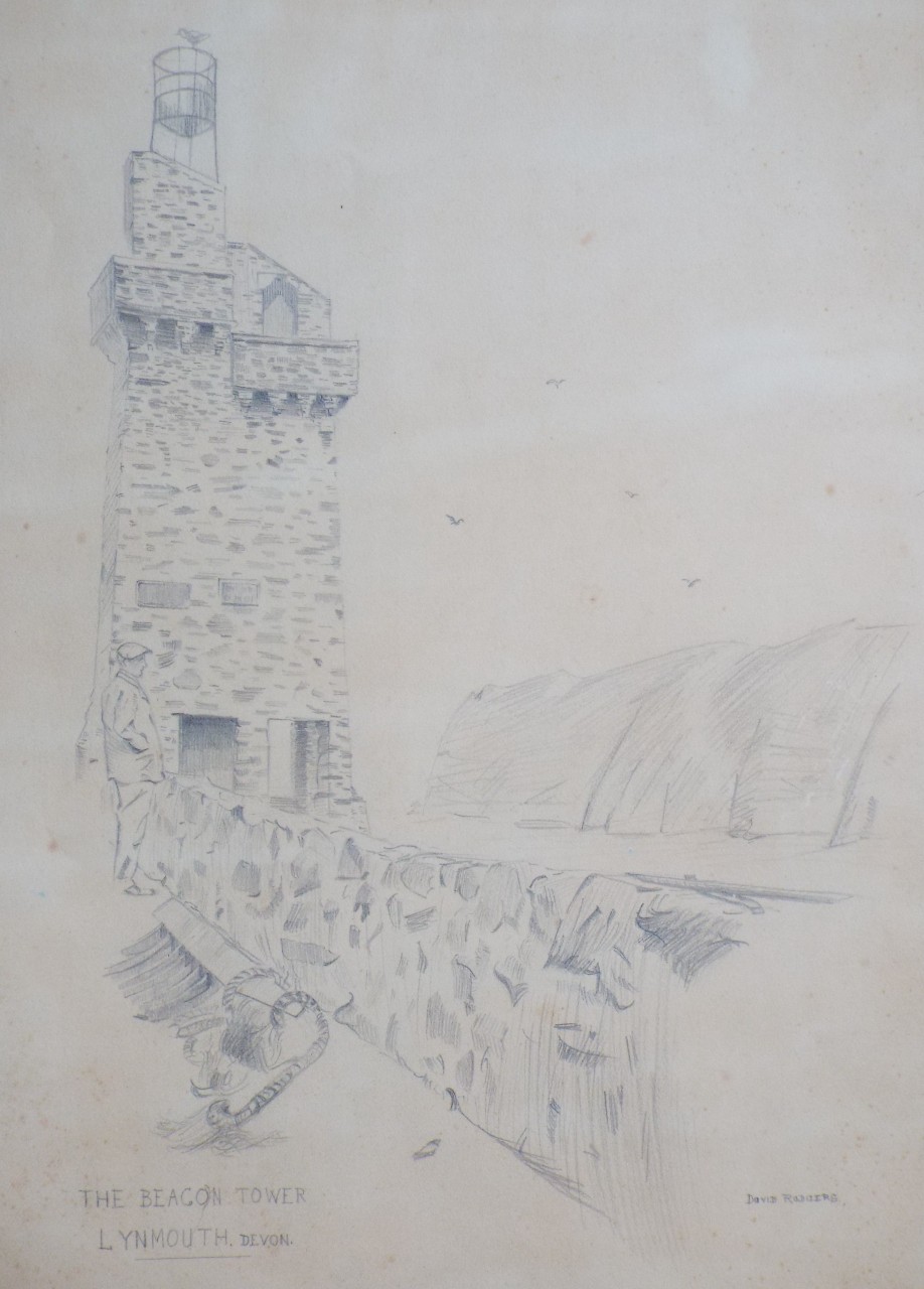 Pencil - The Beacon Tower, Lynmouth, Devon.